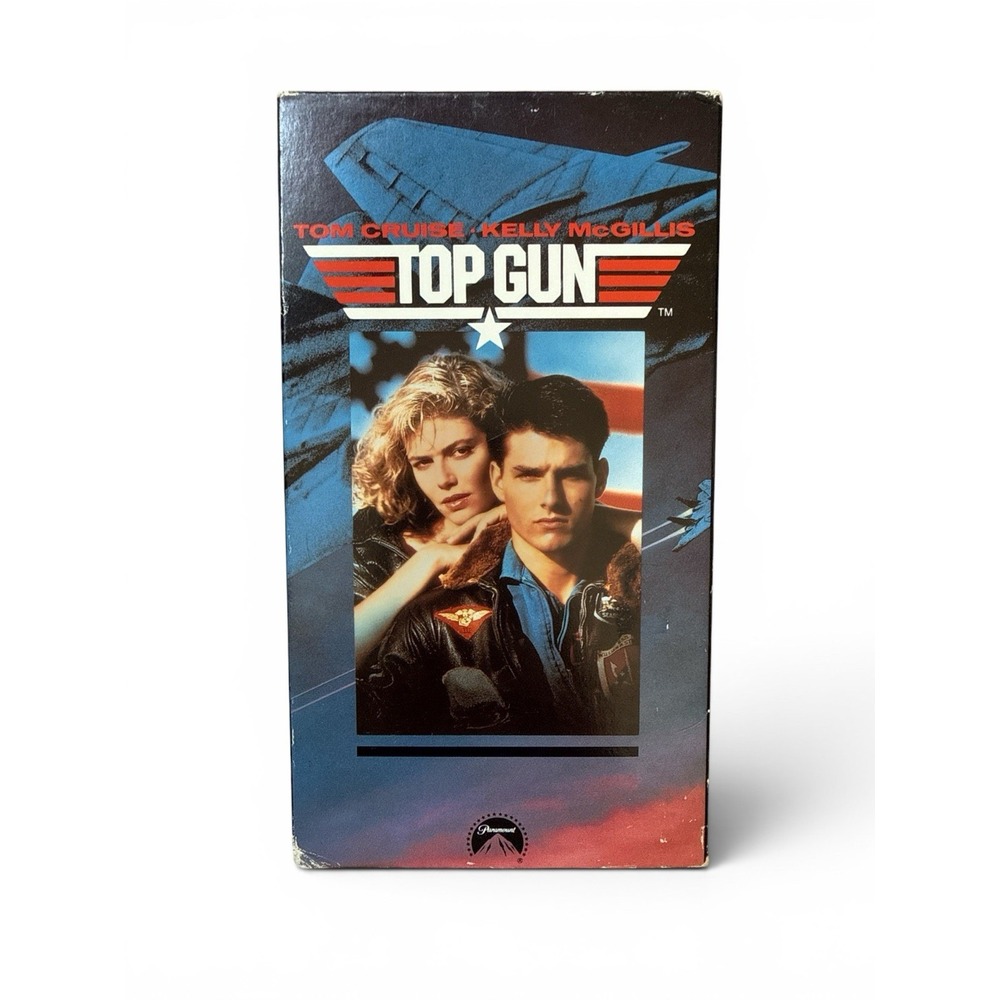 Top Gun VHS Vintage 1987 Tom Cruise Action Movie Classic Slipcase Paramount